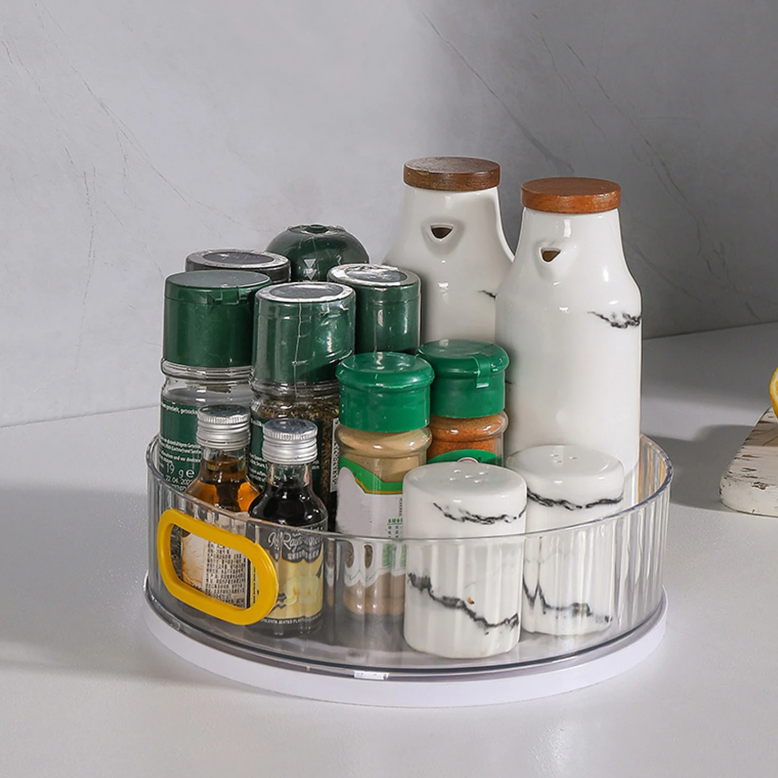 Spice Rack Rotating 360 Degree Turntable Organizer Spice Cosmetic Makeup Toiletry Storage