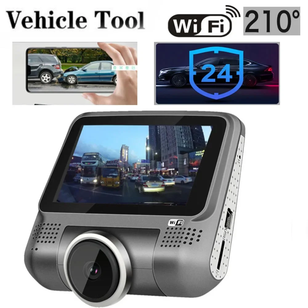 

Мобильный телефон WIFI видеорегистратор 3-дюймовый 1080P HD Автомобильный видеорегистратор рекордер драйвер усталость сигнал 210 угол обзора G-Датчик инфракрасное ночное видение