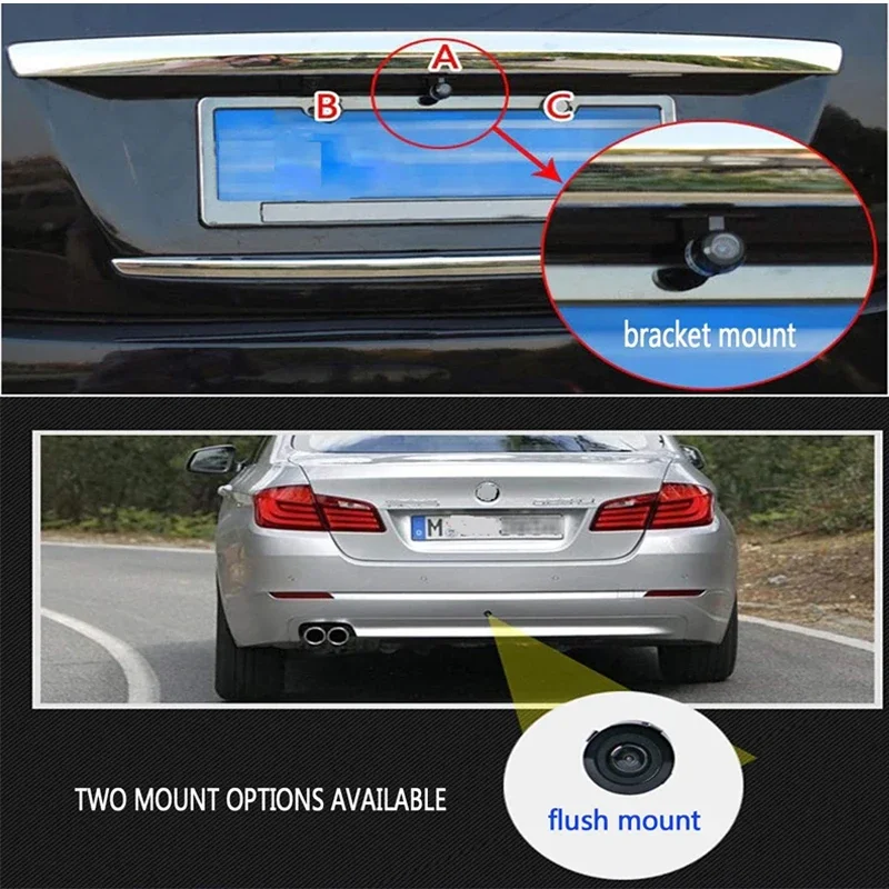 HD Night Vision Waterproof Rear View Camera with Video Cable and LED Backup Monitor