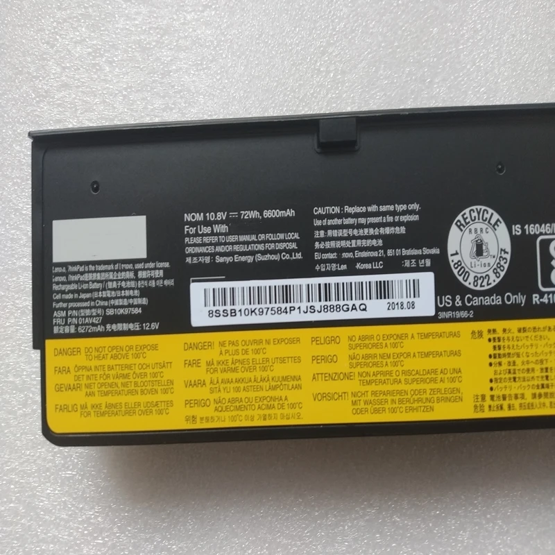Bateria do Portátil Lenovo Thinkpad Thinkpad T470 T480 T570 T580 P51s P52s 01av423 01av424 01av425 01av427 Sb10k97581 Sb10k97585 - Imagem 6