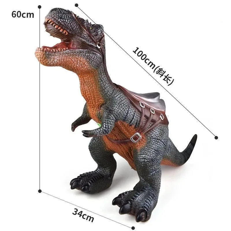 Oversized simulation soft rubber dinosaur mount dinosaur toy Tyrannosaurus Rex Triceratops Brachiosaurus animal model boy child 3