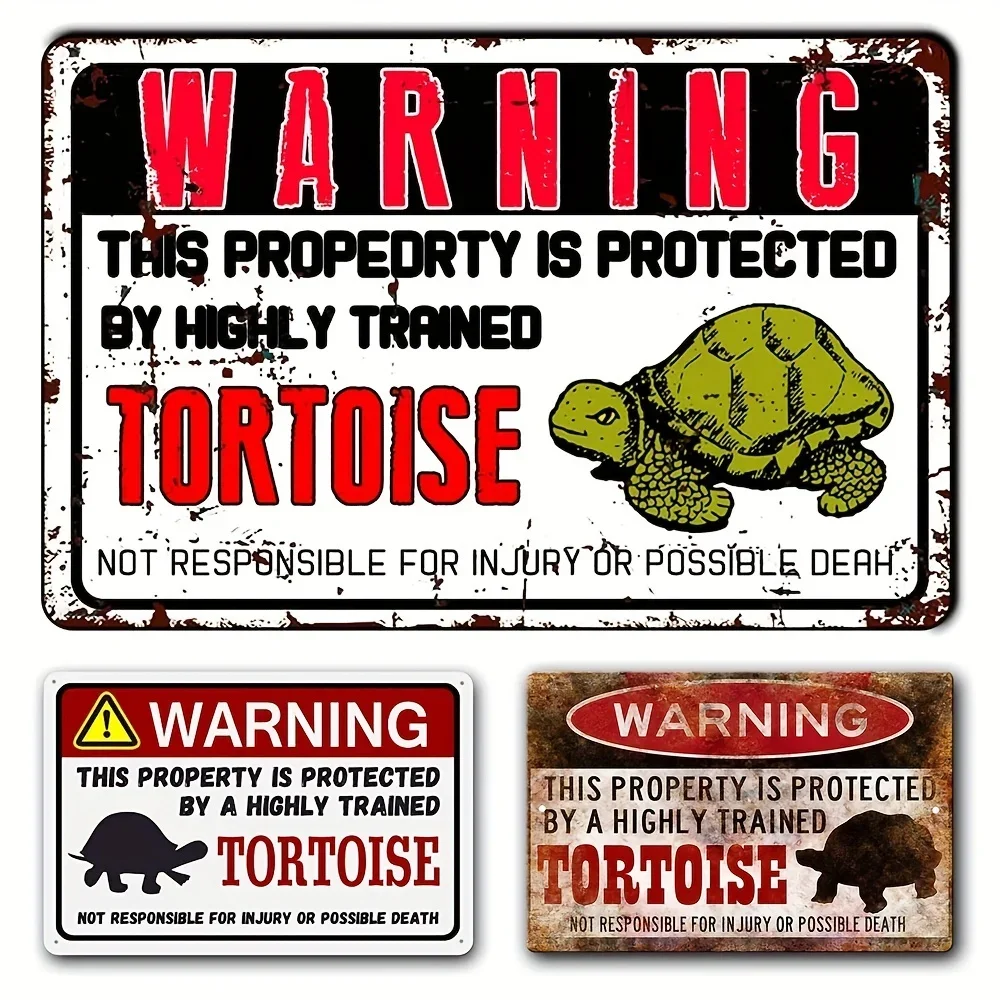 

Vintage Metal Tin Tortoise Sign,Funny Metal Signs, Warning Sign,Pet Gift, Exotic Pet Tin Sign Interesting Tin Posters Decoration