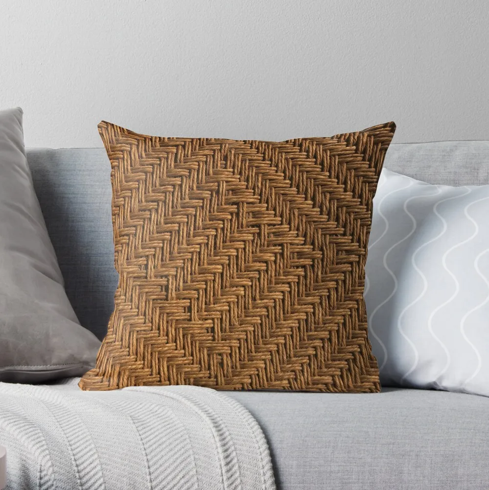 

Jute Pattern Throw Pillow Pillow Decor Cushion Cover Luxury Elastic Cover For Sofa Cushions Cover