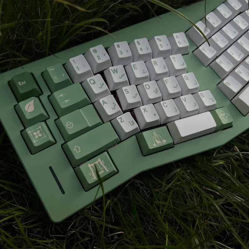 Genshin Impact Nahida Keycaps Pbt Dye Subbed Anime Gaming Key Cap Perfil Cereja Árabe Key Caps Iso Enter 7u 142 Chaves por Conjunto - Imagem 5