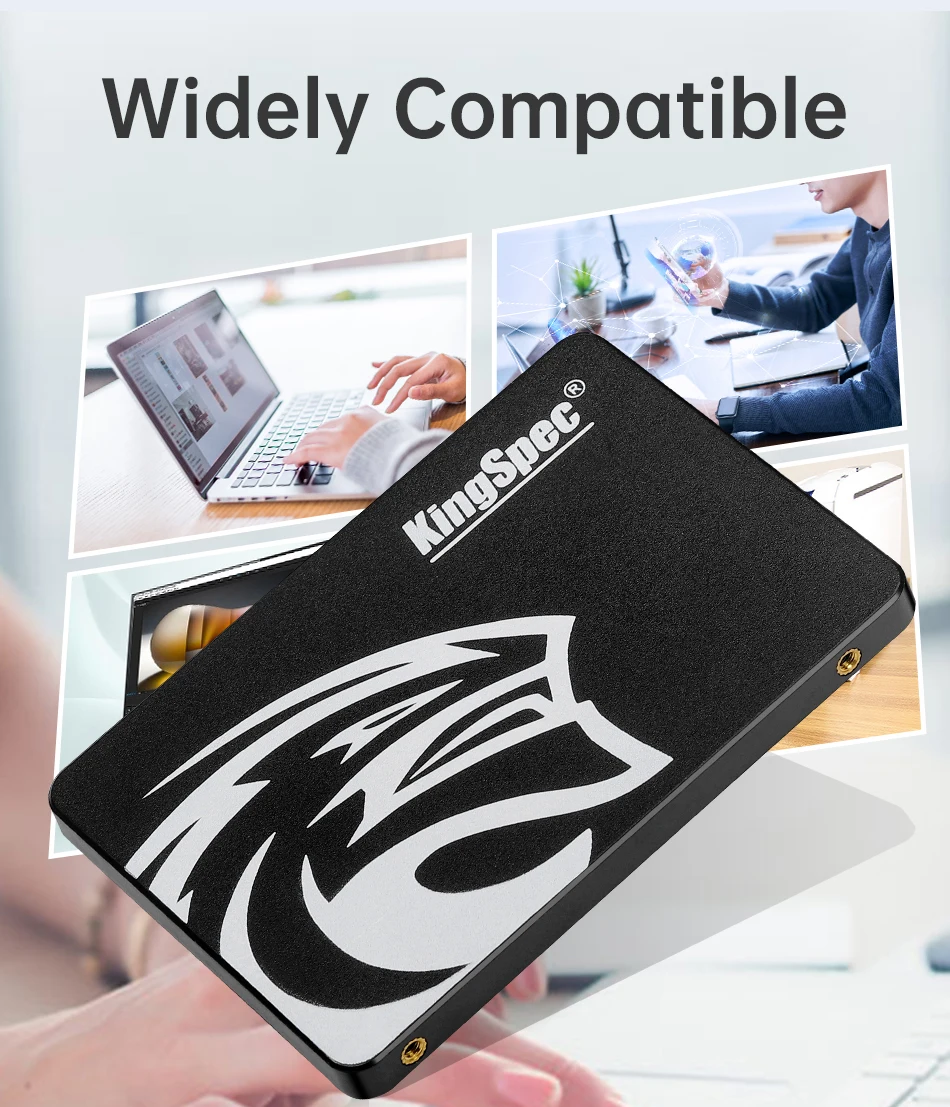 SSD KingSpec 120GB SATA3 / 6.0Gbps 内蔵型 2.5インチ NAND 3D QLC KingSpec P4 SSD 120GB Internal 2.5\" Solid State Drive 2.5 Inch SATA III 3D  NAND Flash Data Storage, Speed up to 560MB⁄s, laptop PC Desktop compatible,