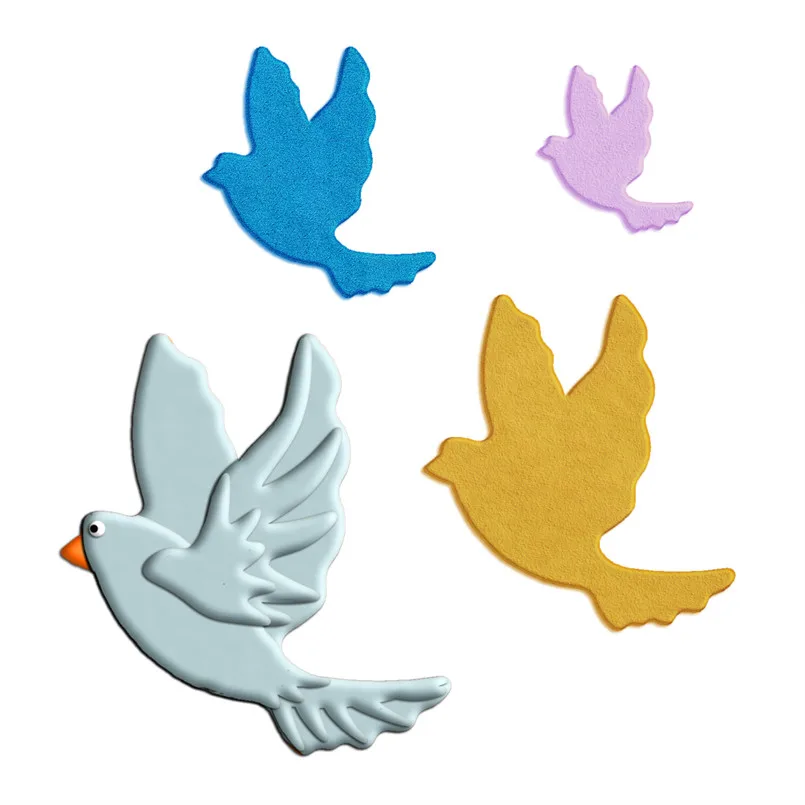 Cookie Cutter Baking Mold Decorating Tool Cartoon Flying Animals Peace Dove Plastic Molds Biscuit Cake Pastry Fondant