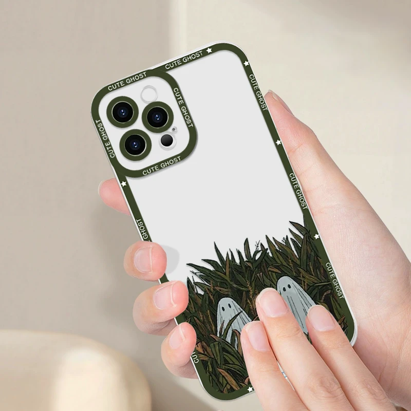 Cute Cartoon Little Ghost Clear Soft Phone Case