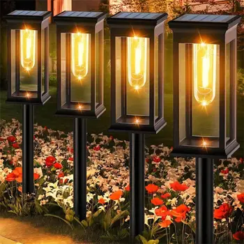 야외 태양광 통로 조명, 방수 조경 조명, 산책로 진입로 잔디 파티오 정원 장식