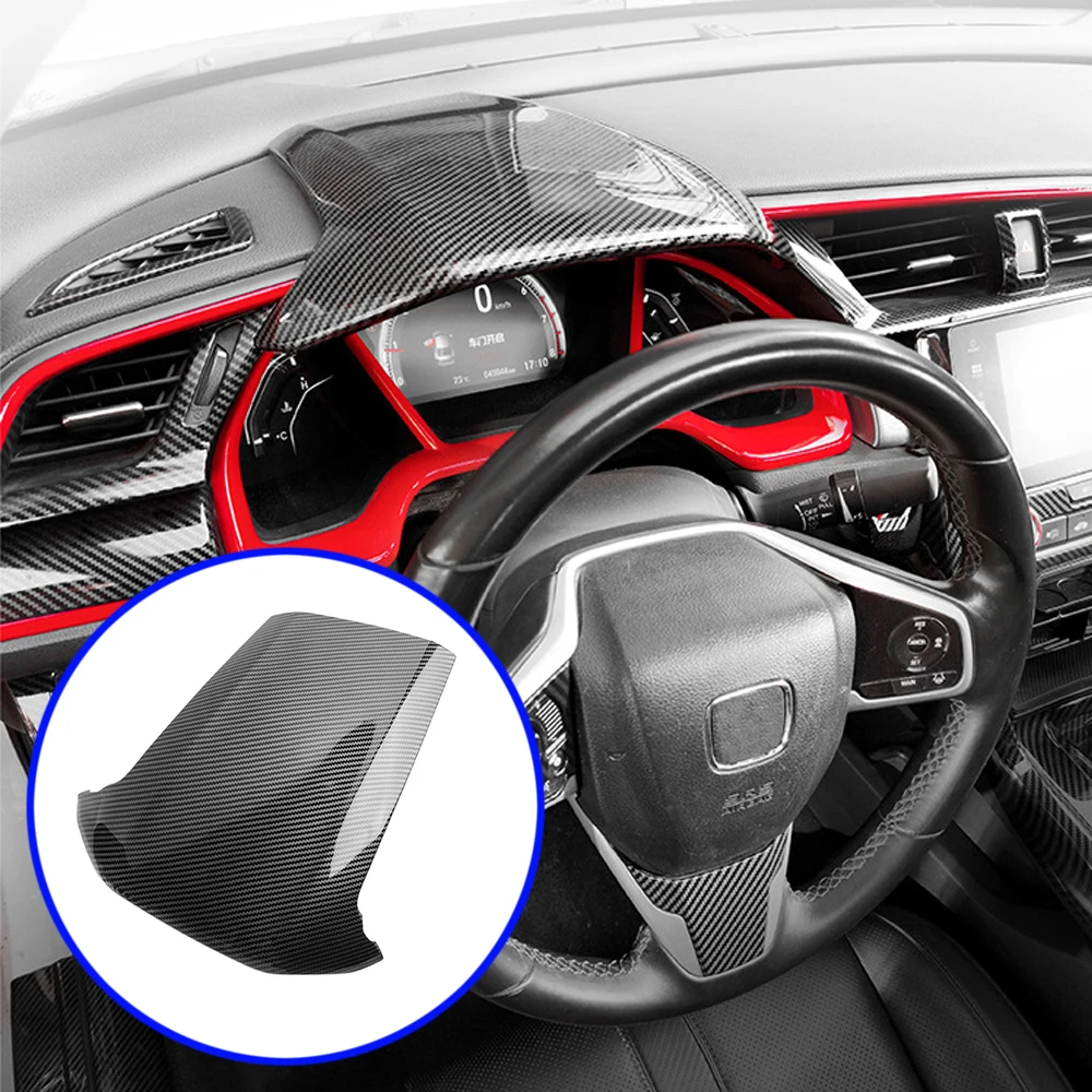 Carbon Fiber Car Dashboard Cover Center Console Steering Wheel Speeeter