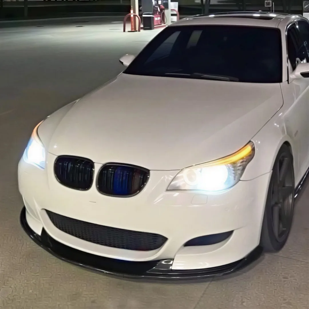 BMW 5 시리즈 E60/E61 M5 2005-2010용 프론트 범퍼 립 스플리터 턱, 에어댐 디플렉터 트림 튜닝 액세서리, 바디킷 개조