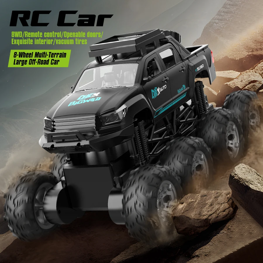 

JJRC Q166 RC Large Eight Wheel Multi Terrain Climbing Off Road Stunt Vehicle All Terrain Toy Electric Toy Car Children Gift