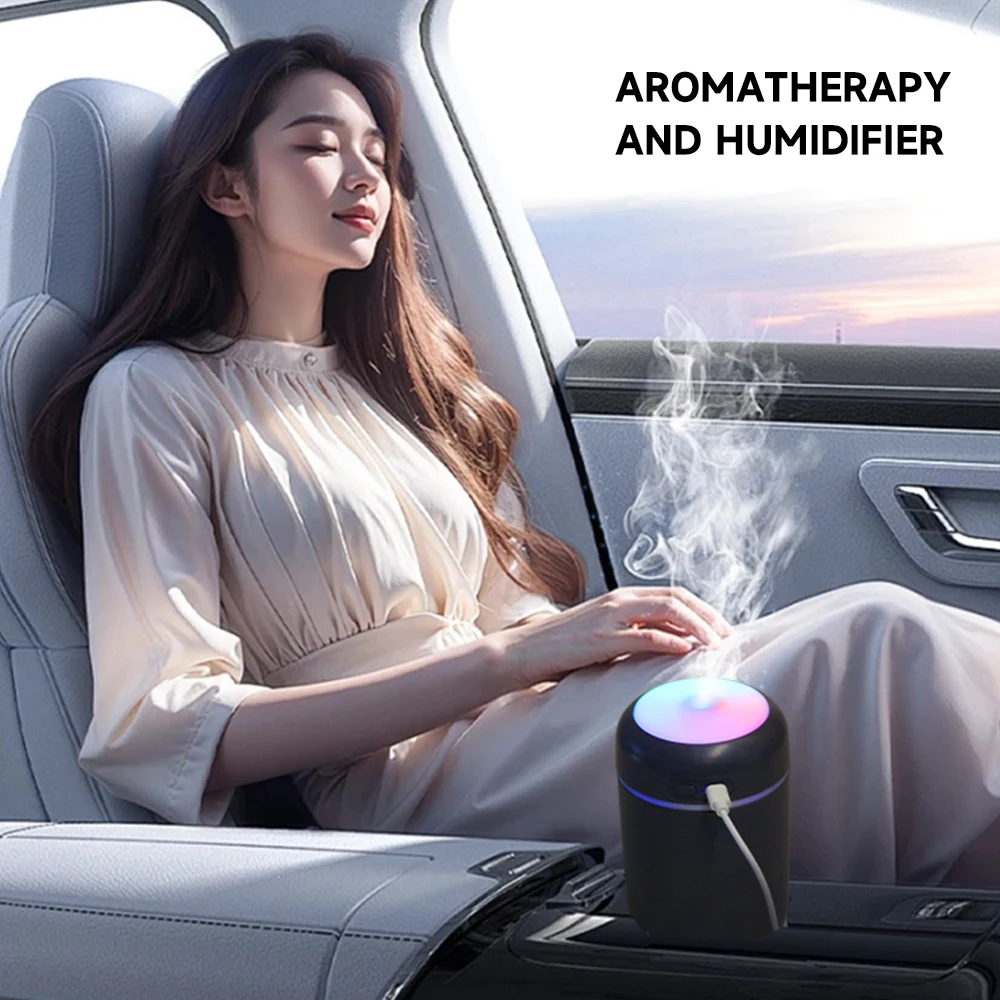 Mini USB Car Humidifier Mute Aroma Diffuser Portable Essential Oil Diffuser Sprayer Mist Maker Vehicle-mounted Humidifier
