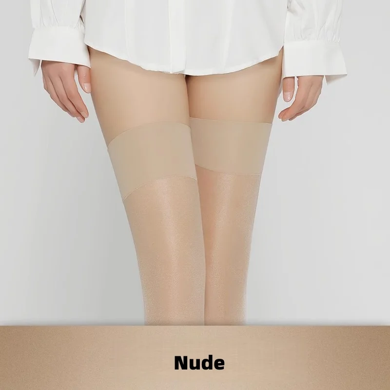 Mintgrüne süße Lolita-Strümpfe, Kawaii-Süßigkeitsfarbe, breite Röhre, kniehohe elastische Strümpfe, glitzernde, seidige Haptik, lange Party-Socken – Detail 3