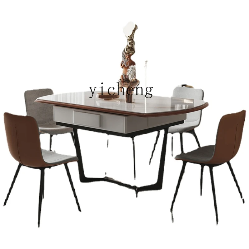 

Yy Solid Wood Mahjong Table Dining Table Dual-Use Light Luxury Household Electric Automatic Mahjong Machine