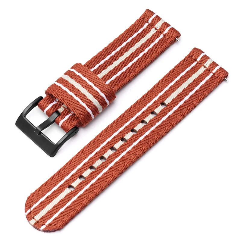 Universal Nylon Woven Canvas Watch Strap for Men - 20mm/22mm Outdoor Sports Band