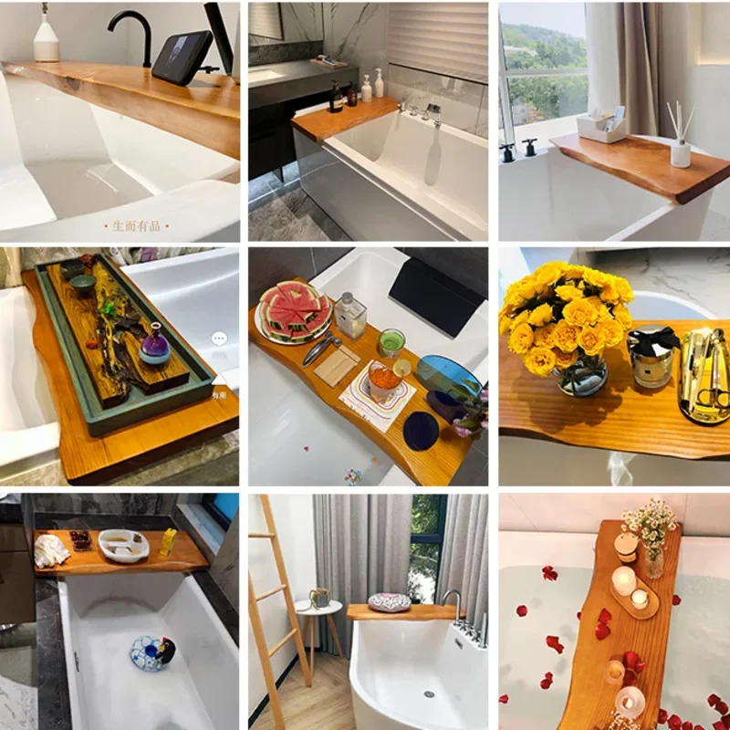 Punch-free Bathtub Storage Stand High-end Hotel And Homestay Bathroom Bath Wine Rack Household Bathtub Accessory