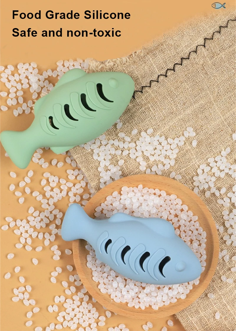 Cat Toy Interactive Silicone Fish Pet Toys For Kitten Teeth Cleaning - PeticaDeals