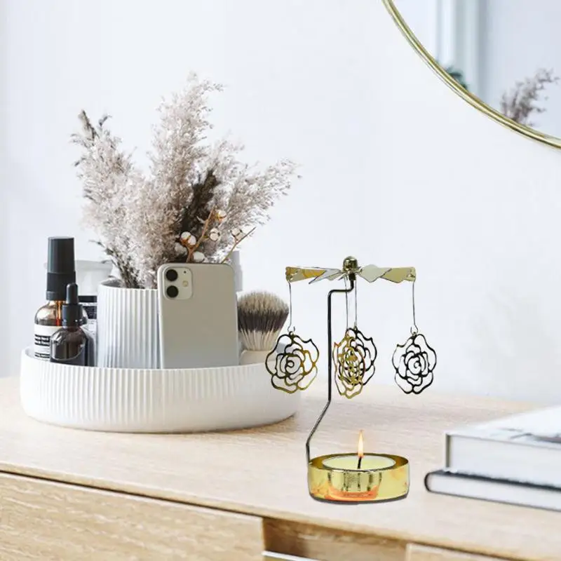 Thermal Rotating Candlestick Tray for Home Decoration