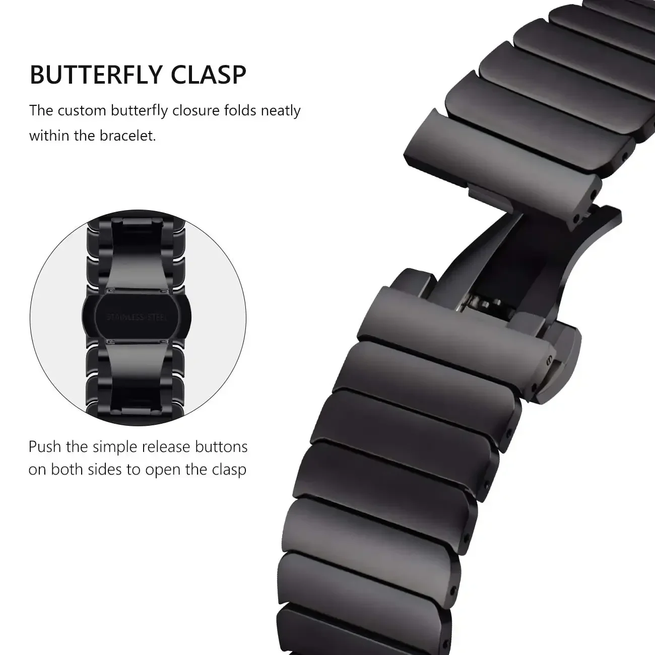 Titanium Color Stainless Steel Strap