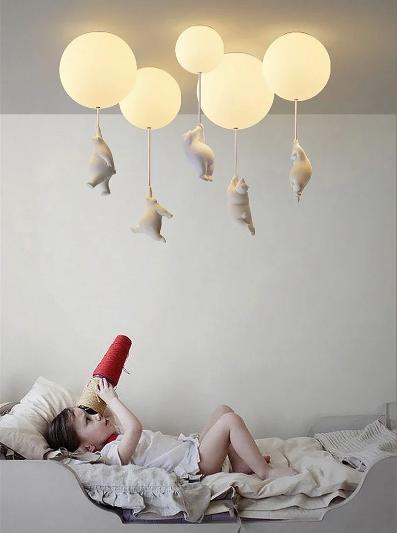 Description Picture 5 of itemModern LED Ceiling Lights Warm Cartoon Bear Ceiling Lamp for Kids Rooms Bedroom Lamp Children's Room Decor LED Light Fixtures