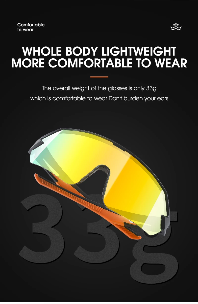 WEST RADFAHREN Radfahren Sonnenbrille UV400 Schutz Sport Brillen Männer Frauen MTB Rennrad Fahrrad Brille Wandern Reiten Brille – Detail 5