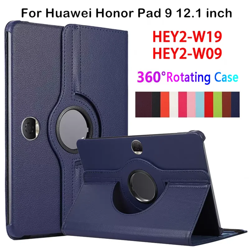 Rotating Leather Tablet Cover with Smart Stand