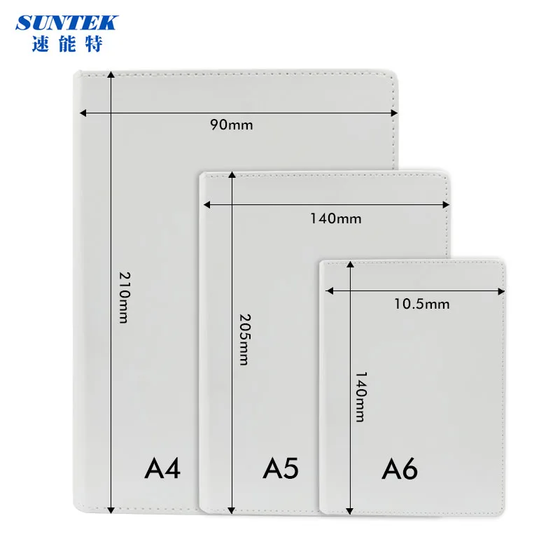 Sublimation Journal Blank A6 Size Sublimation Blank Notebook Sublimation  Diary Faux Leather Pocket Journals for Custom Printing 