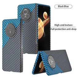Enhanced Carbon Fiber Case - Super Light, Ultra-Thin, Anti-Drop, Dustproof & Scratch-Resistant for Honor Magic VS3 (Black blue)