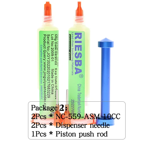 RIESBA NC-559-ASM The high quality solder paste solder paste flux oil cylinder welding needle mouth welding wire types Welding & Soldering Supplies