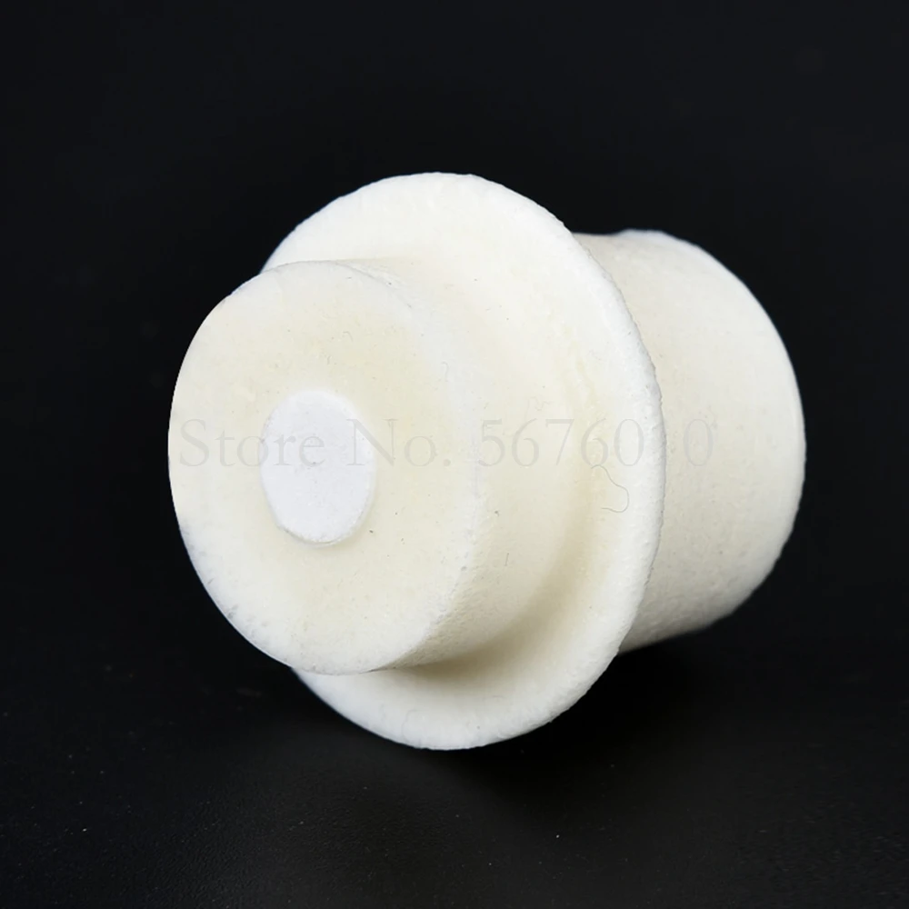 5pcs flask plug Laboratory Silicone Bung With Hole Stoppers Airlock Bubbler Triangular flask plug stopper