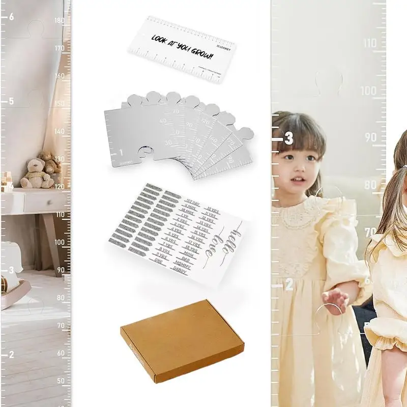 Acrylic Mirror Child Height Measurement Chart Ruler Growth Wall Firm Secure Paste Decoration Full Body Mirror