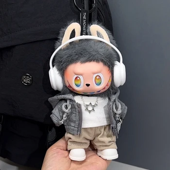 Alternative view of Labubu Casual Hoodie Grey Leisure Trend Fashion