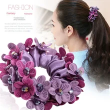 

New Little Flower Hair Accessories Elegant Hair Rope Girls Hair Ring Rubber Band Bun Fabric Headdress Wholesale Haar Accessoires
