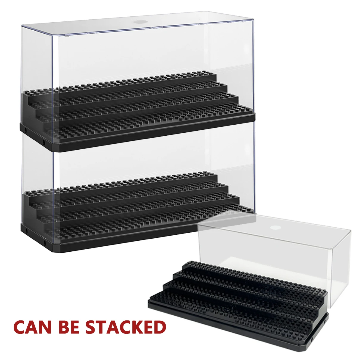 Acryl-Minifiguren-Vitrine, stapelbar und staubdicht, Aufbewahrungsbox für Bausteine und Lego-Actionfiguren, fasst bis zu 32 Figuren – Detail 10