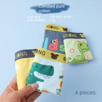 Boxer en Coton Imprimé Dinosaure pour Garçon, Sous-Vêtement Doux pour Enfant et Adolescent de 1 à 14 Ans, 1 Pièce 4