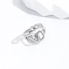 YCP  new simple micro inlaid zircon V letter ear bone clip without ear hole temperament ear clip 5