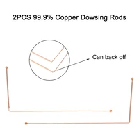 2Pcs 99.9% Copper Dowsing Rods Metal Detector For Hunting Divining Water Treasure Finding Divining Rods 2