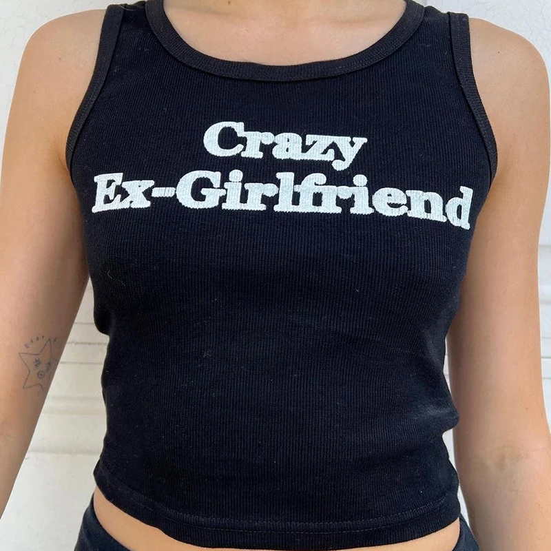 

Y2k Clothing Top women Sleeveless Tank Top Summer Personality Bright Color Sleeveless Aesthetic Harajuku Streetwear Sleek