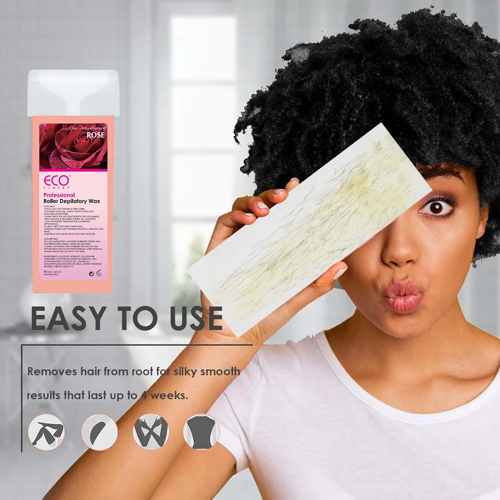 Cire roll-on à la rose pour épilation douce soin naturel_voghion.com