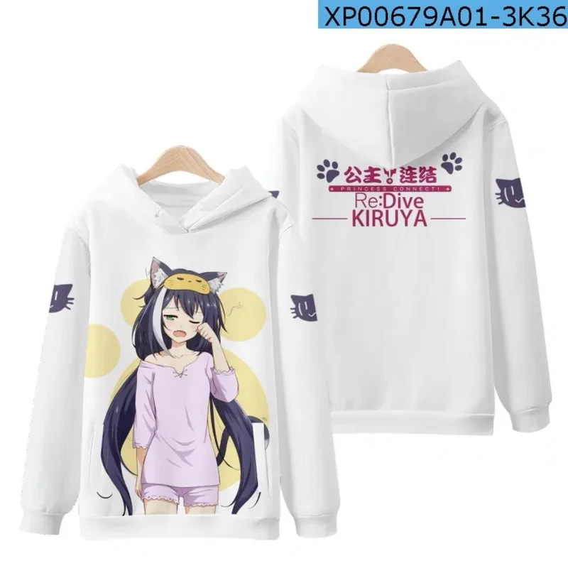 Princess Connect! Re: diving 3d printing male/female autumn fashion anime japanese hoodies sweatshirt long sleeves pollover
