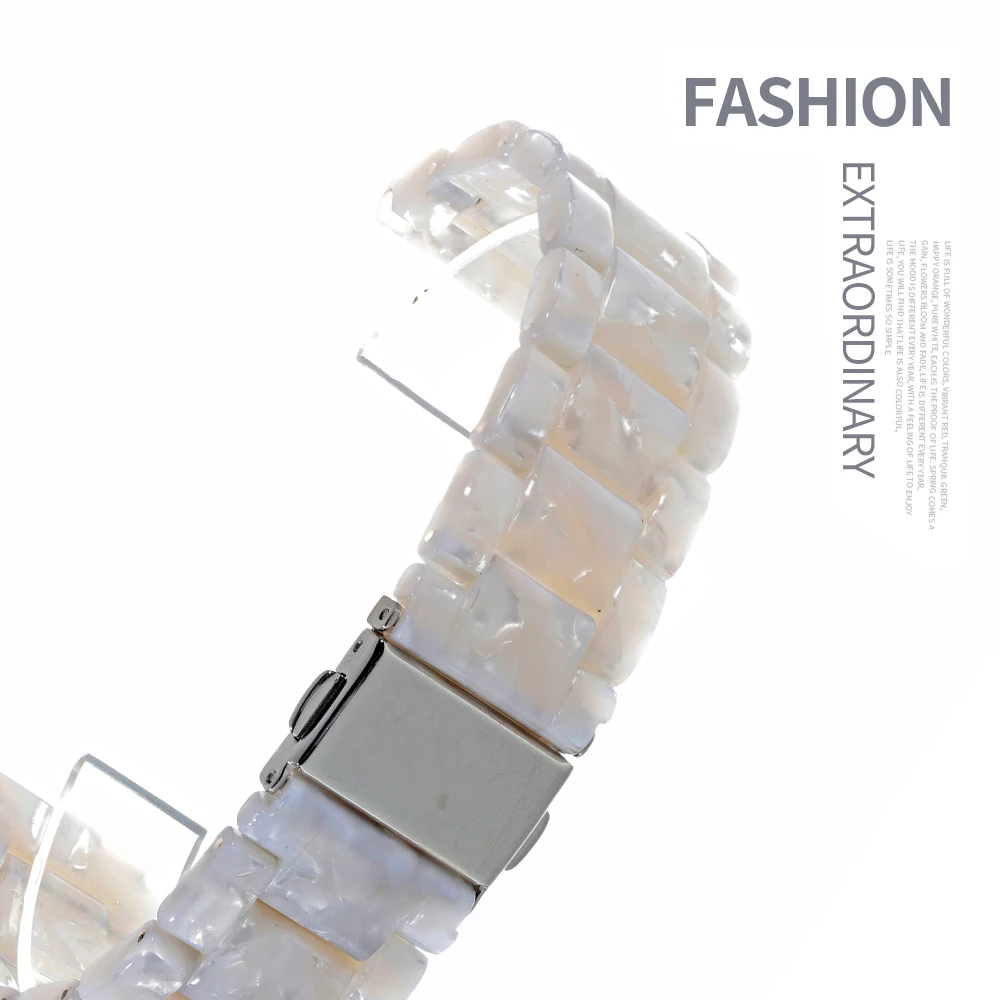 20mm 22mm Resin Strap For Samsung Galaxy Watch 3/4/5/Active 2/Gear S3 Luxury Bracelet Wristband For Huawei Watch GT2/Amazfit GTR