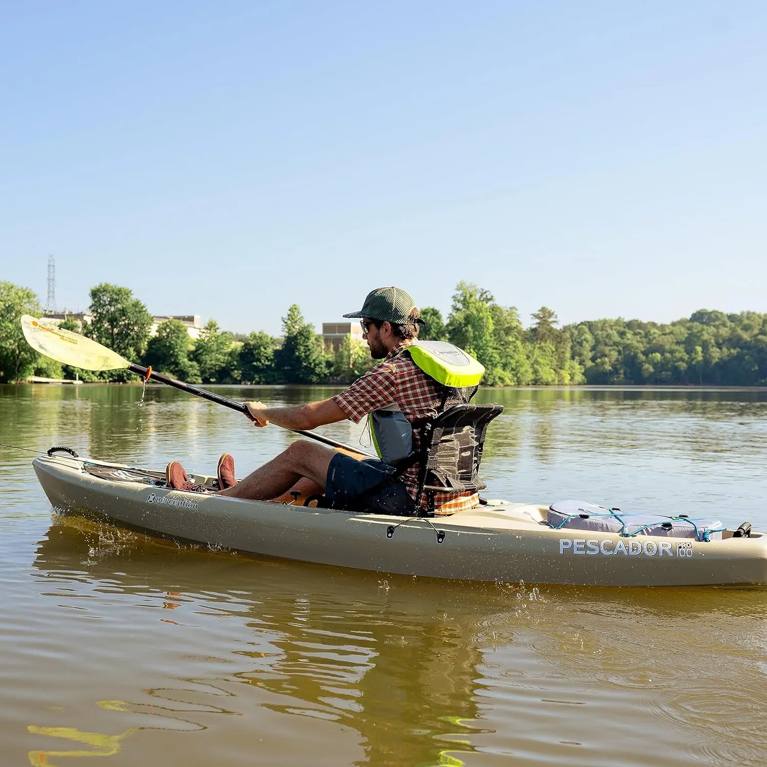 Sit on Top Fishing Kayak with Adjustable Lawn Chair Seat Large Front and Rear Storage 10' 6"