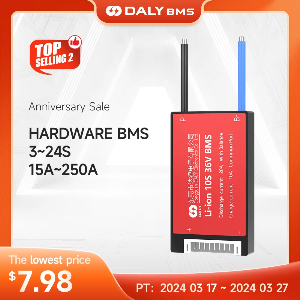 Daly 18650 BMS 10S 36V 12V 24V