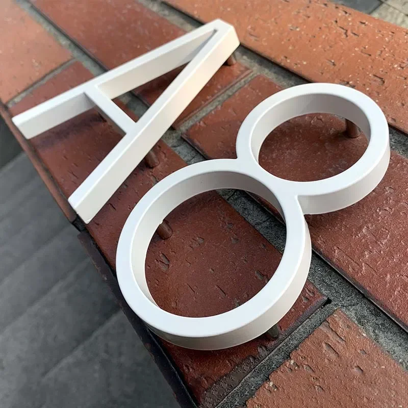 125mm Floating House Numbers Doorplate Letters Metal Address Sign Plate Outdoor Street Door Plaque Number For Home Mailbox house number signs house numbers number plate door signs house wall plaques