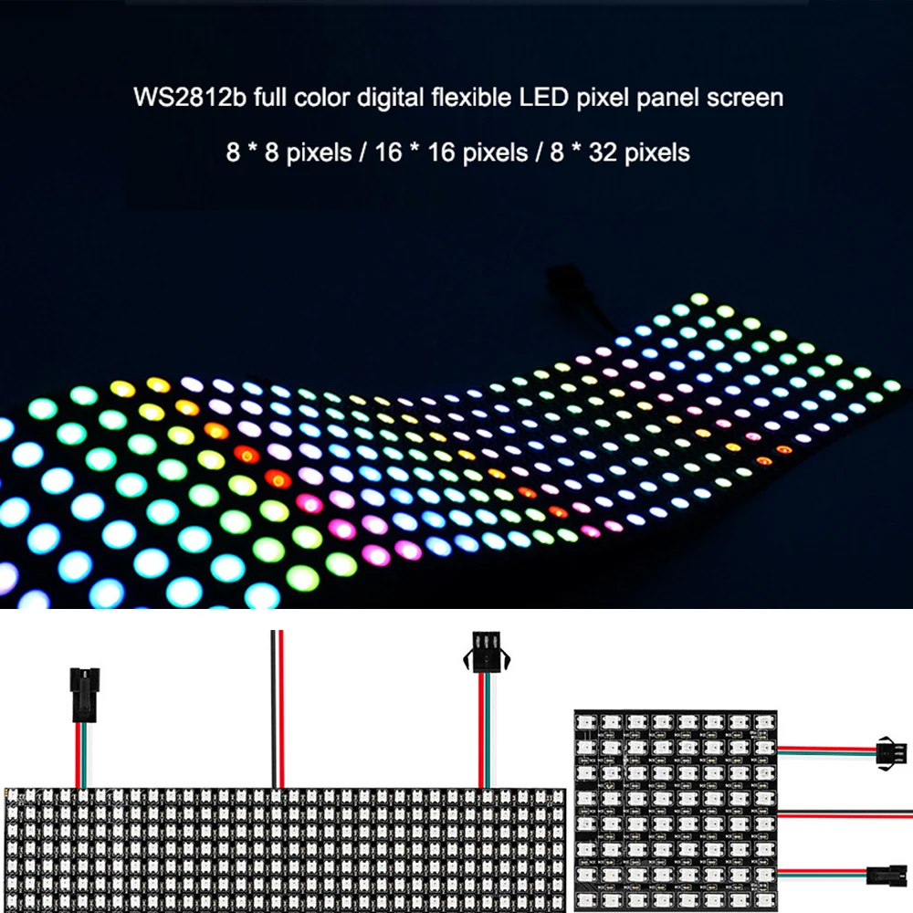 WS2812B RGB ÷ ȼ Led  г, 8x 8/16x1 6/8x32 Ʈ ũ, WS2811 WS2812 IC,  ٷ  ִ DC5V