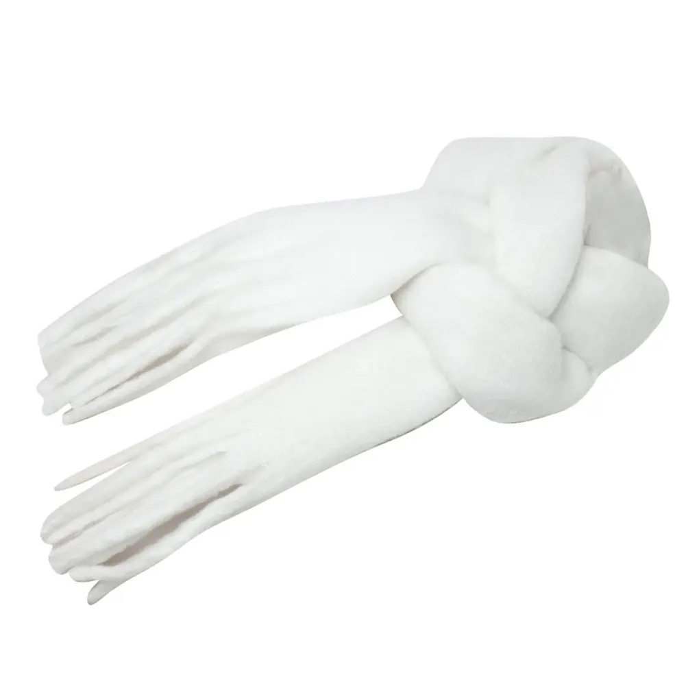 Solid Thickened Large Scarf Girls Winter New Korean Sle Winter Student All-Match Shawl Scarf White Women 5
