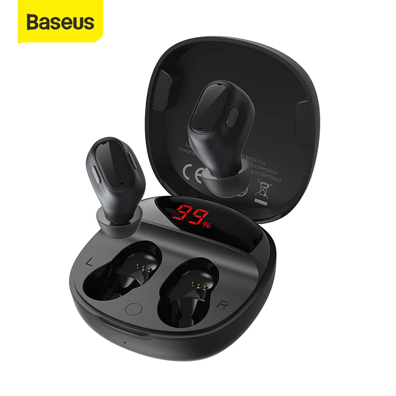 

Baseus WM01 plus Headphones LED Display Earphone Smart Noise Reduction earbuds with Mic TWS Wireless Bluetooth 5.0 Headset Gamer