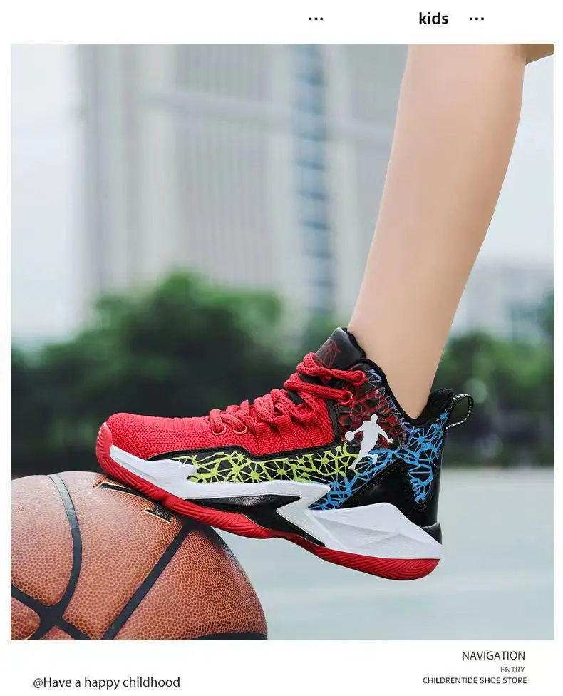 Fashion Basketball Shoes High Quality Boy Street Sport Shoes Men Trainers Outdoor Comfortable Breathable Basketball Sneakers 2