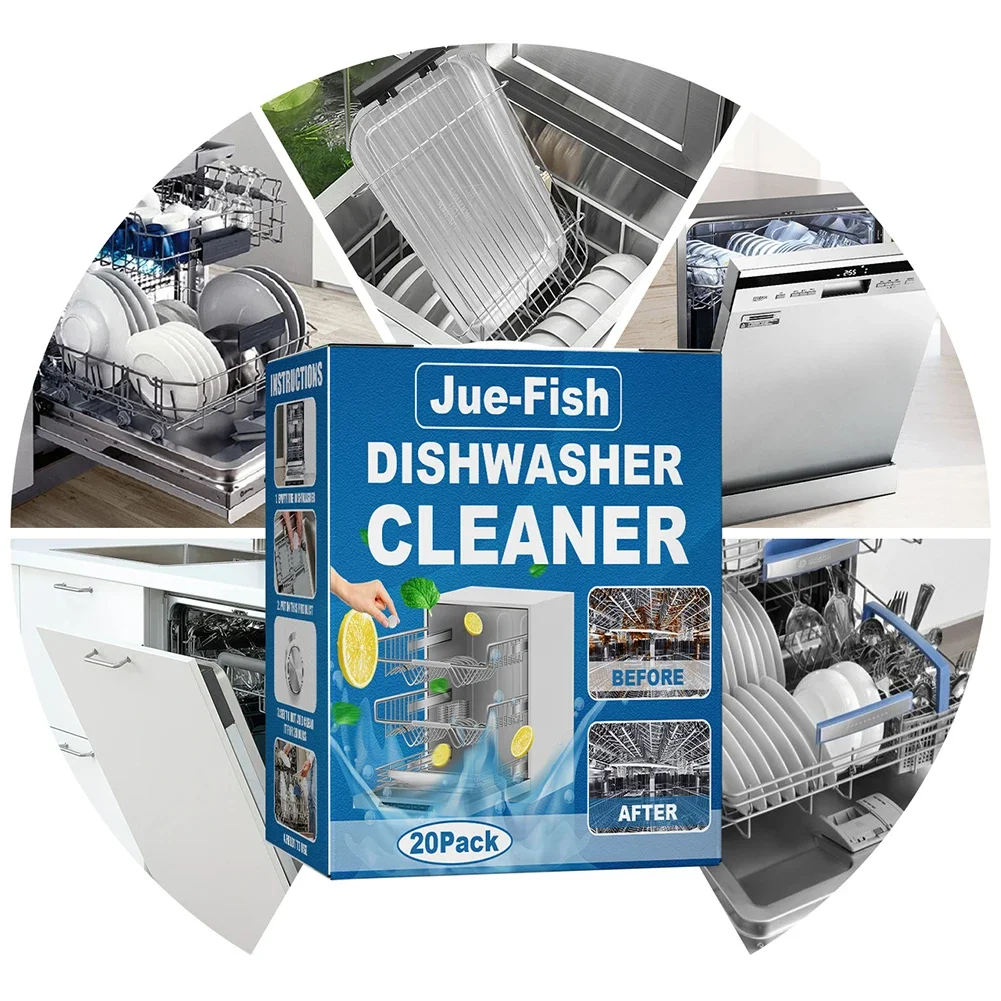 Dishwasher Cleaner Strong Oil Stain Removal Descaling Detergent Tablets Kitchen Cleaning Tools for Dishwasher Washing Machine dishwasher cleaner