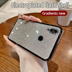 Glitter Candy Transparent Shockproof Clear Phone Case - Cute and Protective for Honor 30i (Sfdd black)